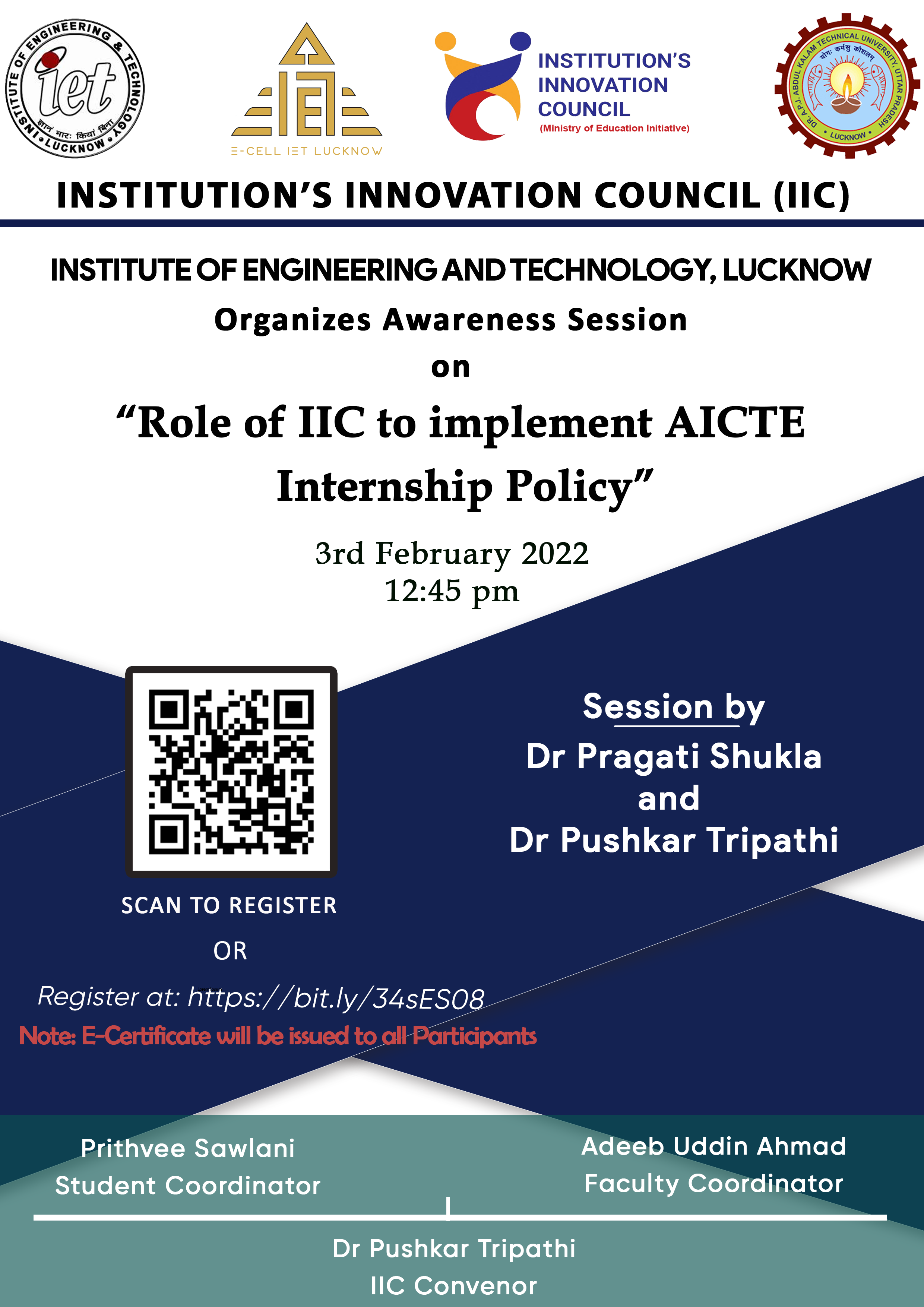 IIC, Internship Policy Session  